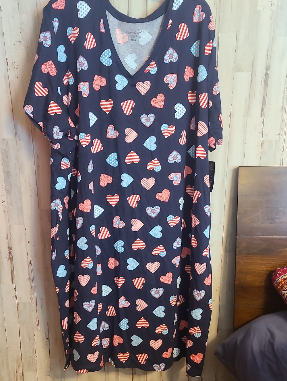Dreams & Co. Navy Heart Print Pj